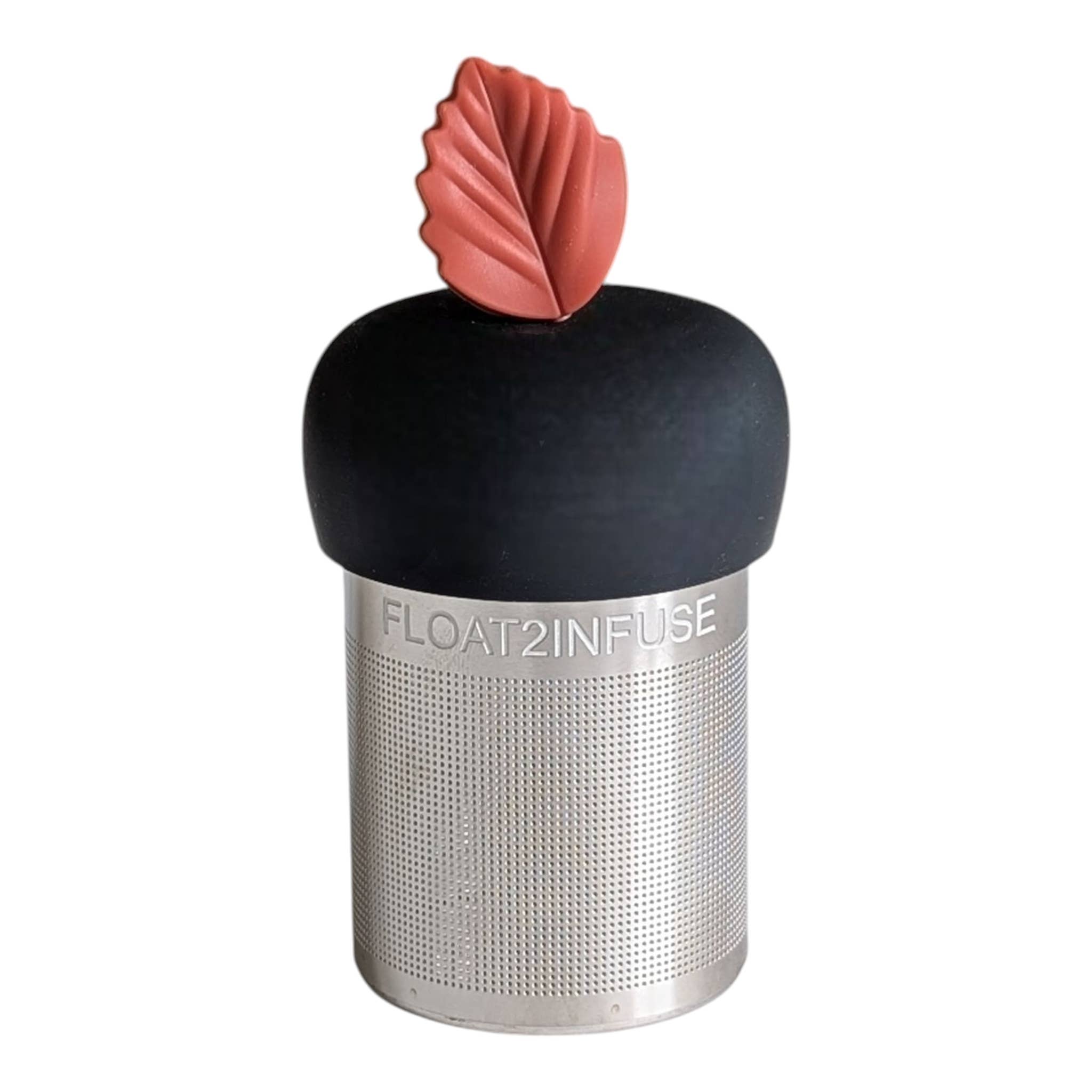 Fall Leaf | Floating Tea Infuser | Black Base | Maroon Leaf