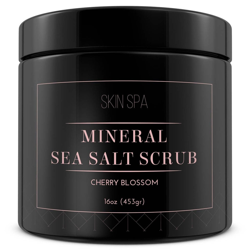 Cherry Blossom Mineral Sea Salt Scrub – 16 oz