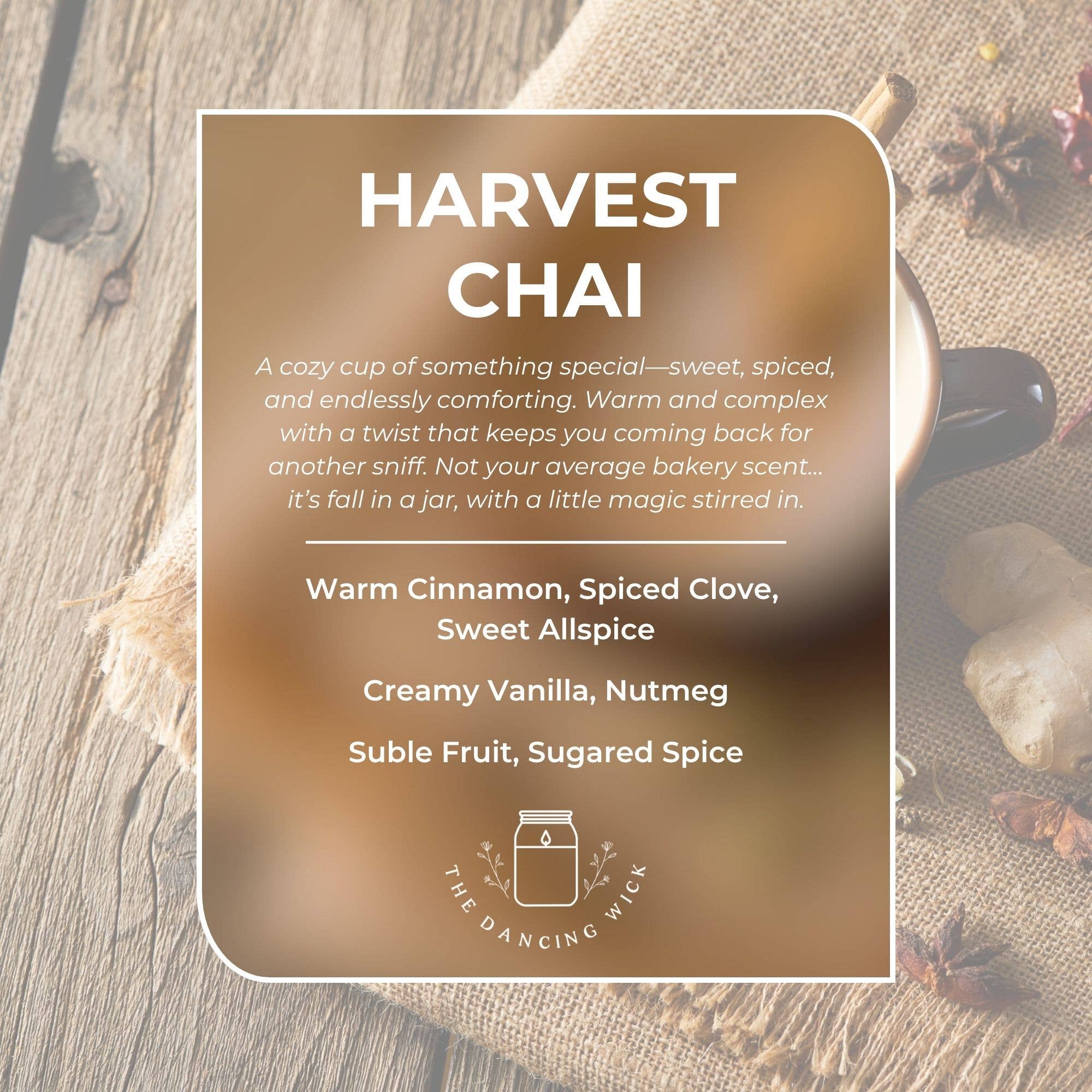 Harvest Chai Fall Soy Candle | 9 oz Amber Jar