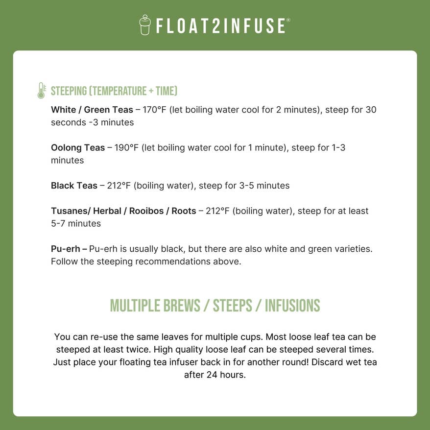 Floating Ivory Cat Tea Infuser | Loose Leaf | Green Base