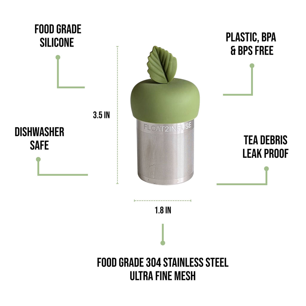Herb Leaf | Floating Tea Infuser | Green Base | Green Leaf