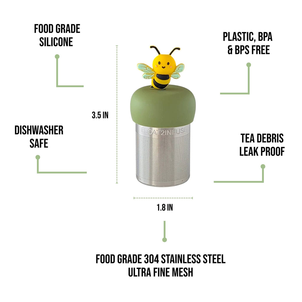 Bumble Bee | Floating Tea Infuser | Green Base | Yellow