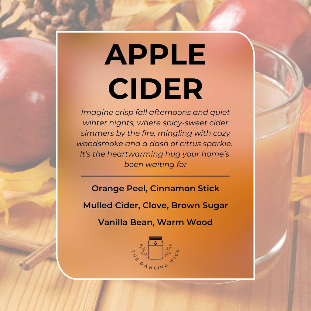 Cozy Season Amber Soy Candle | 9 oz. | Apple Cider Scent