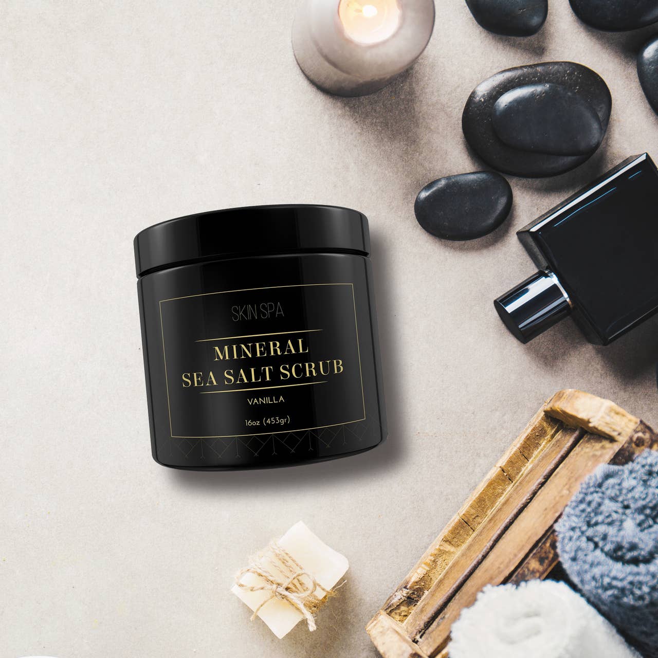 Vanilla Mineral Sea Salt Scrub – 16 oz