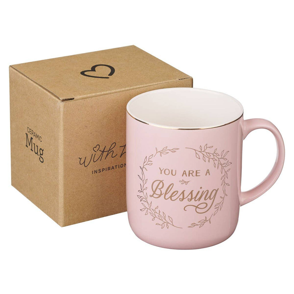 You Are a Blessing Pink Ceramic Coffee Mug