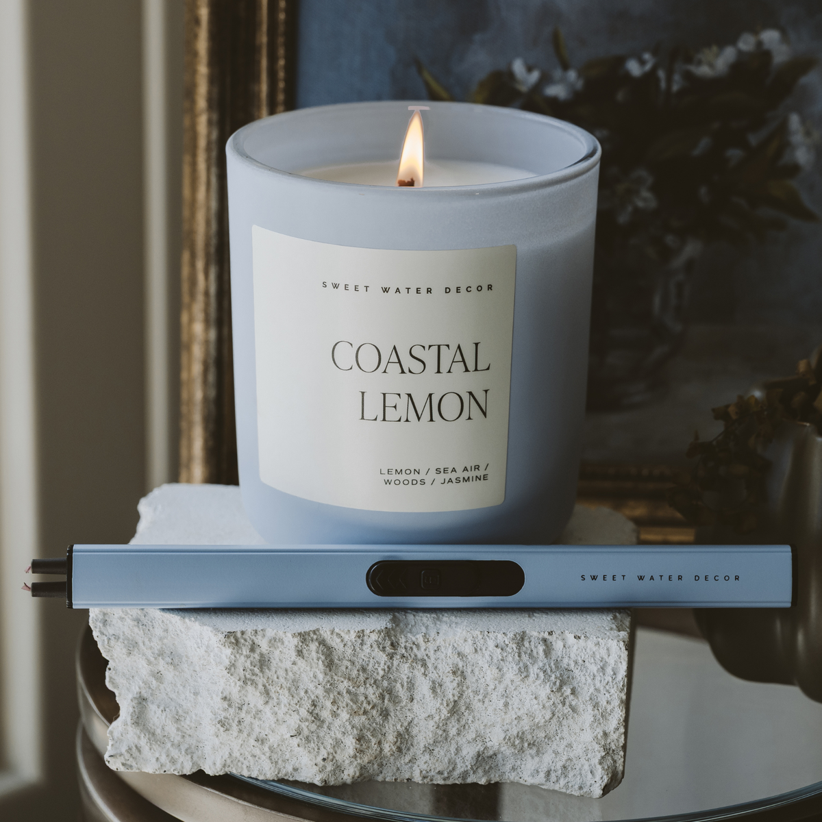 Light Blue Rechargeable Electric Lighter - Home Decor