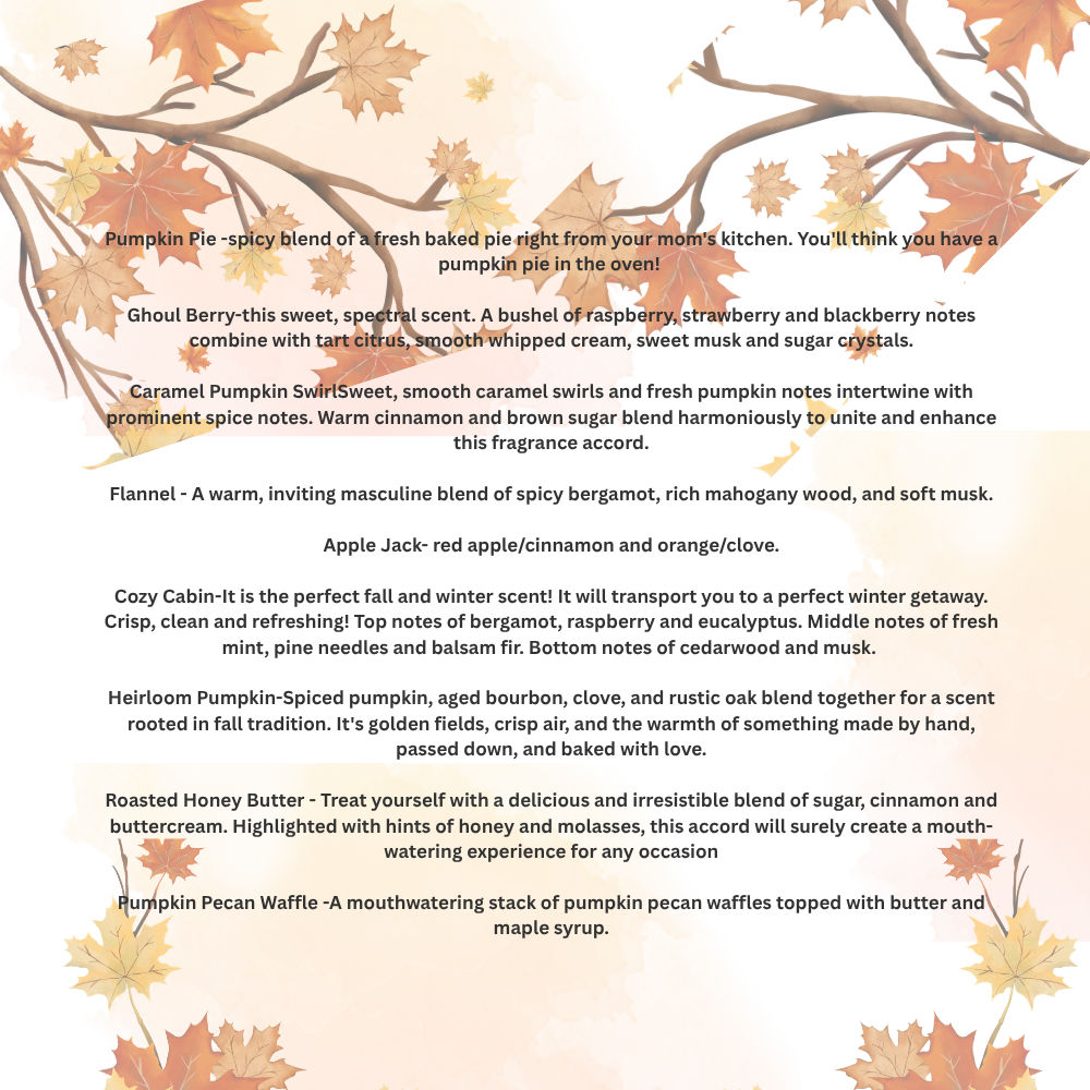 Soy Wax Melt - Fall Collection