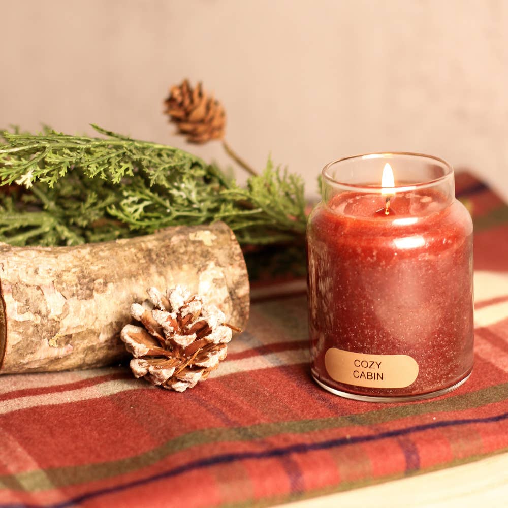 Cozy Cabin – 6oz Winter Scented Jar Candle Gift