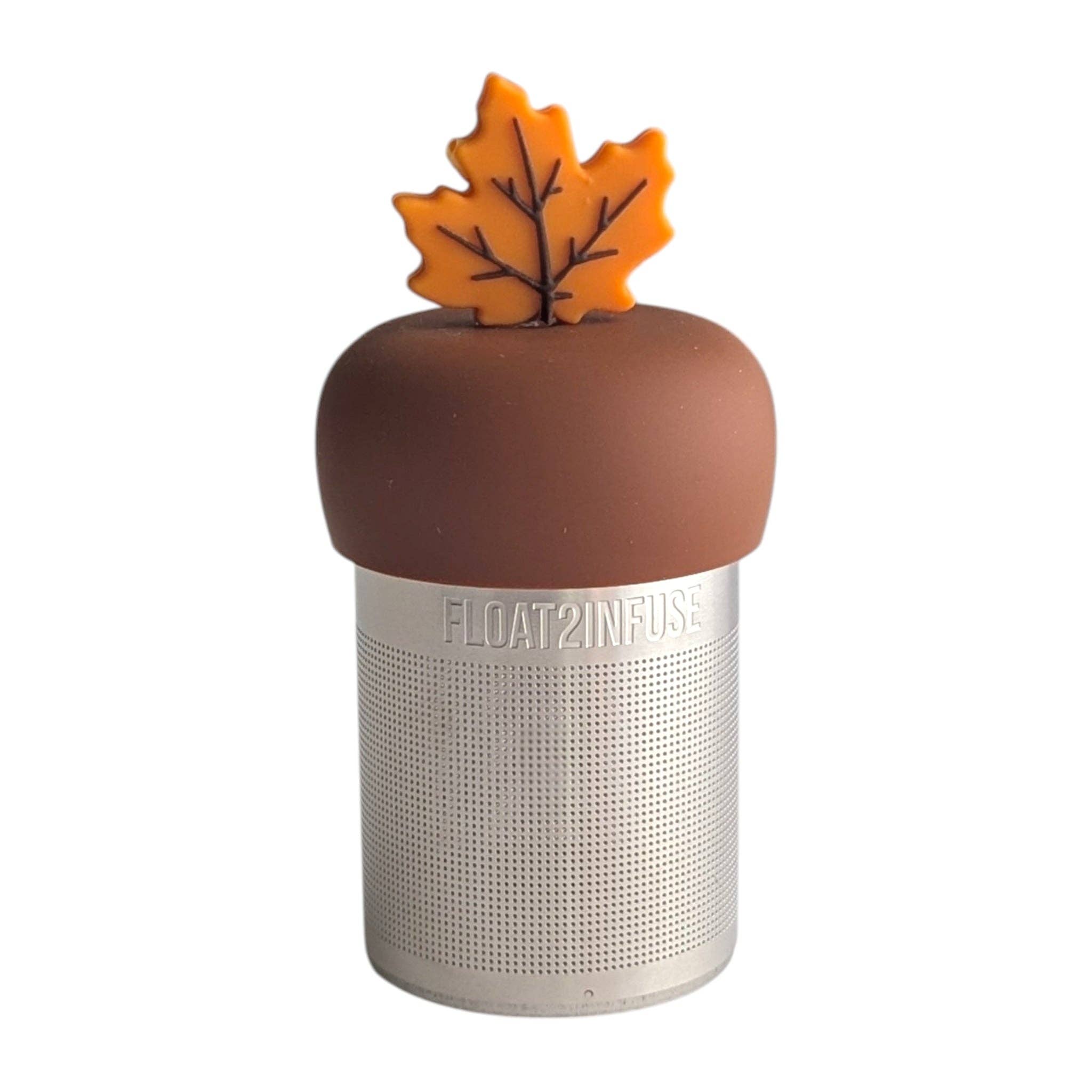 Orange Maple Leaf | Floating Tea Infuser | Brown Base