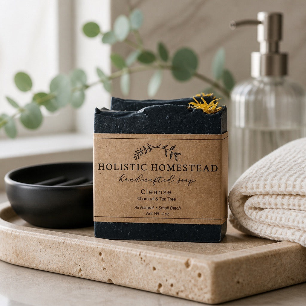 Cleanse – Charcoal & Tea Tree Herbal Soap