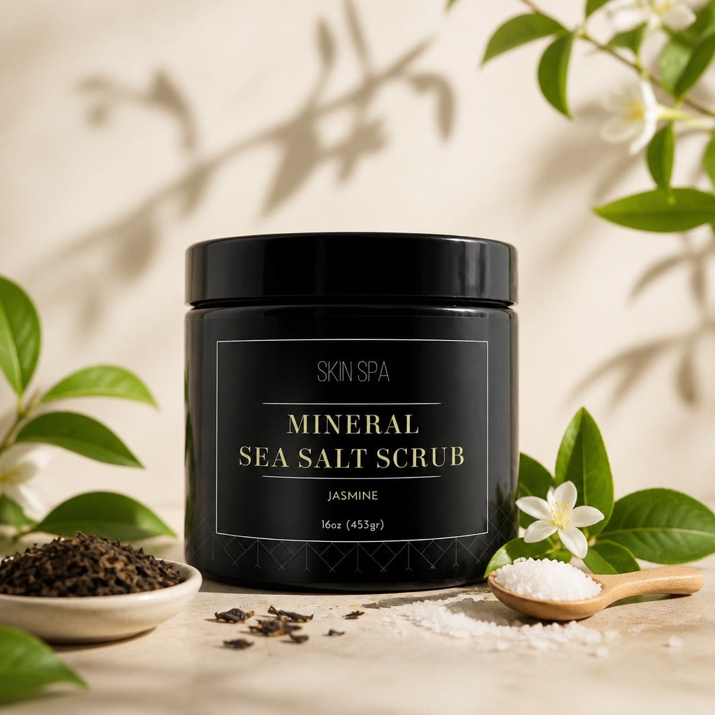 Classic Jasmine Mineral Sea Salt Scrub – 16 oz