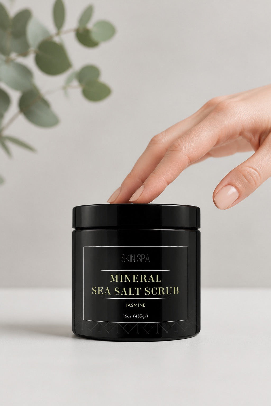 Classic Jasmine Mineral Sea Salt Scrub – 16 oz