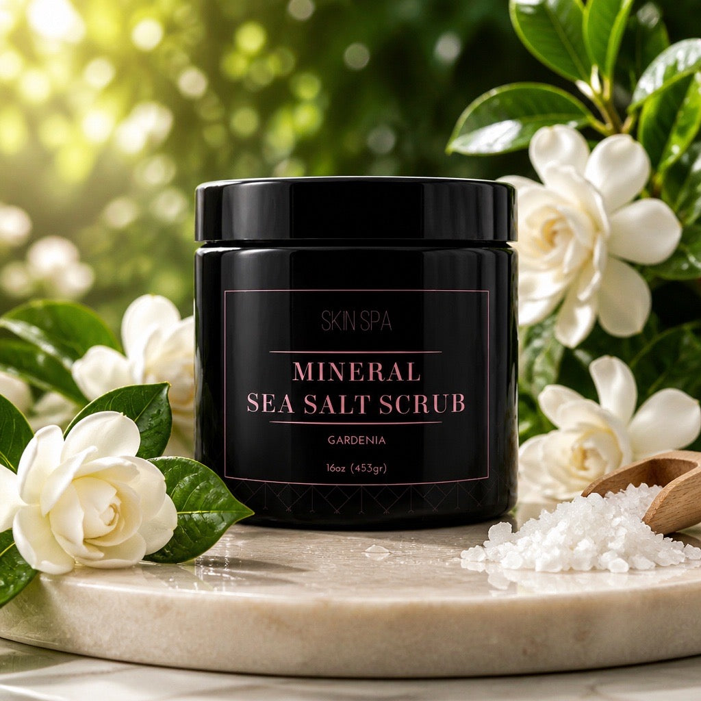 Gardenia Mineral Sea Salt Scrub – 16 oz