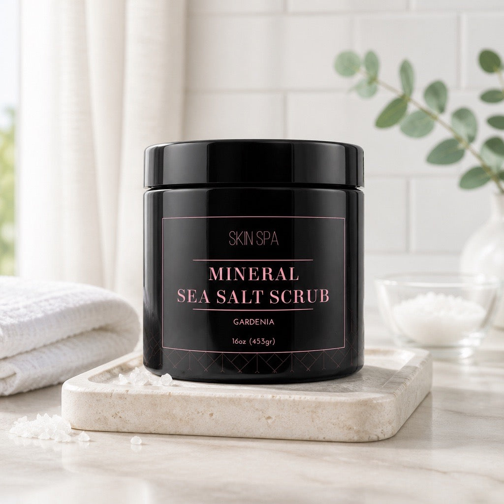 Gardenia Mineral Sea Salt Scrub – 16 oz