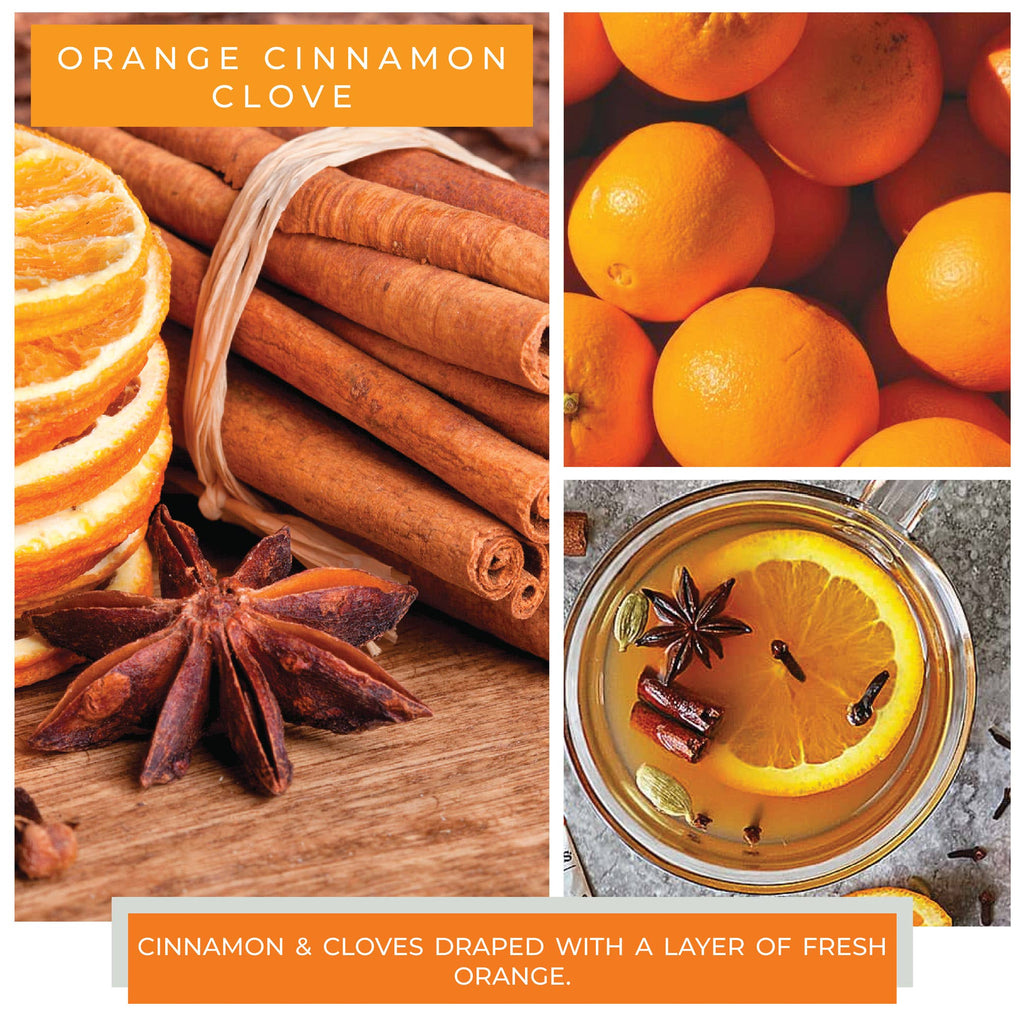 Orange Cinnamon Clove – 6oz Holiday Scented Jar Candle