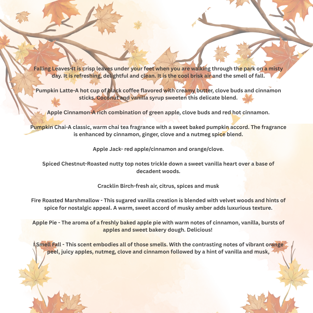 Soy Wax Melt - Fall Collection