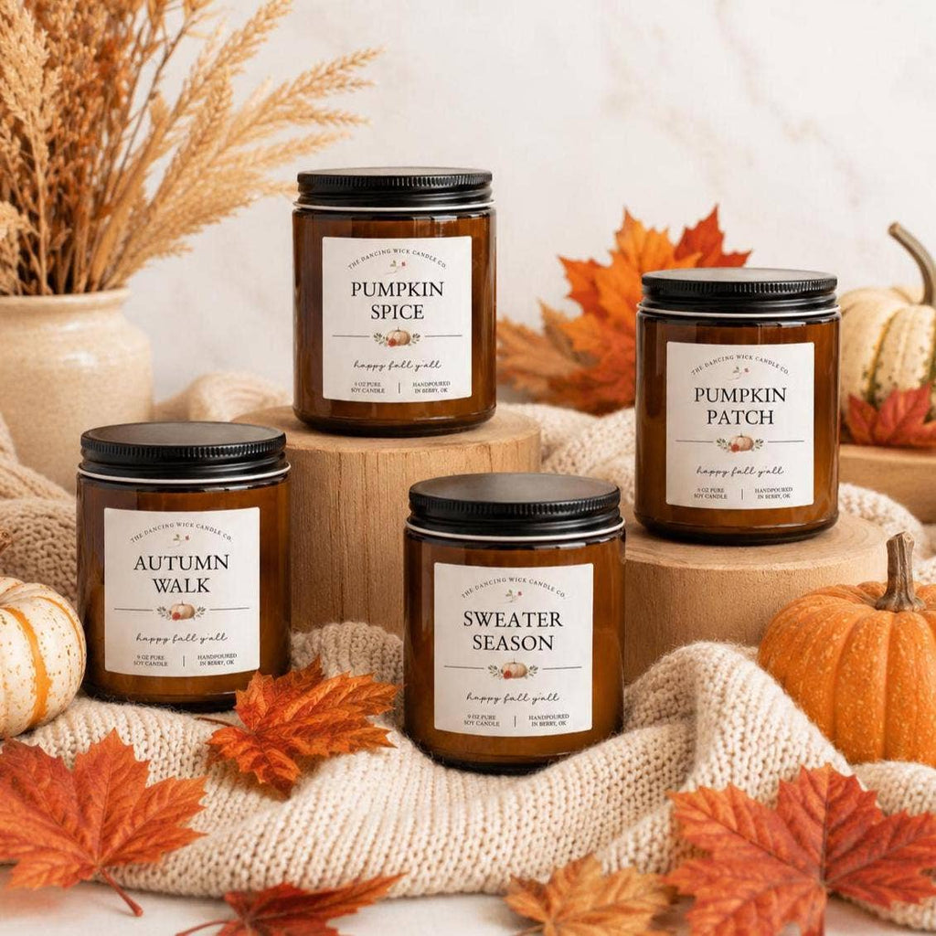 Harvest Chai Fall Soy Candle | 9 oz Amber Jar