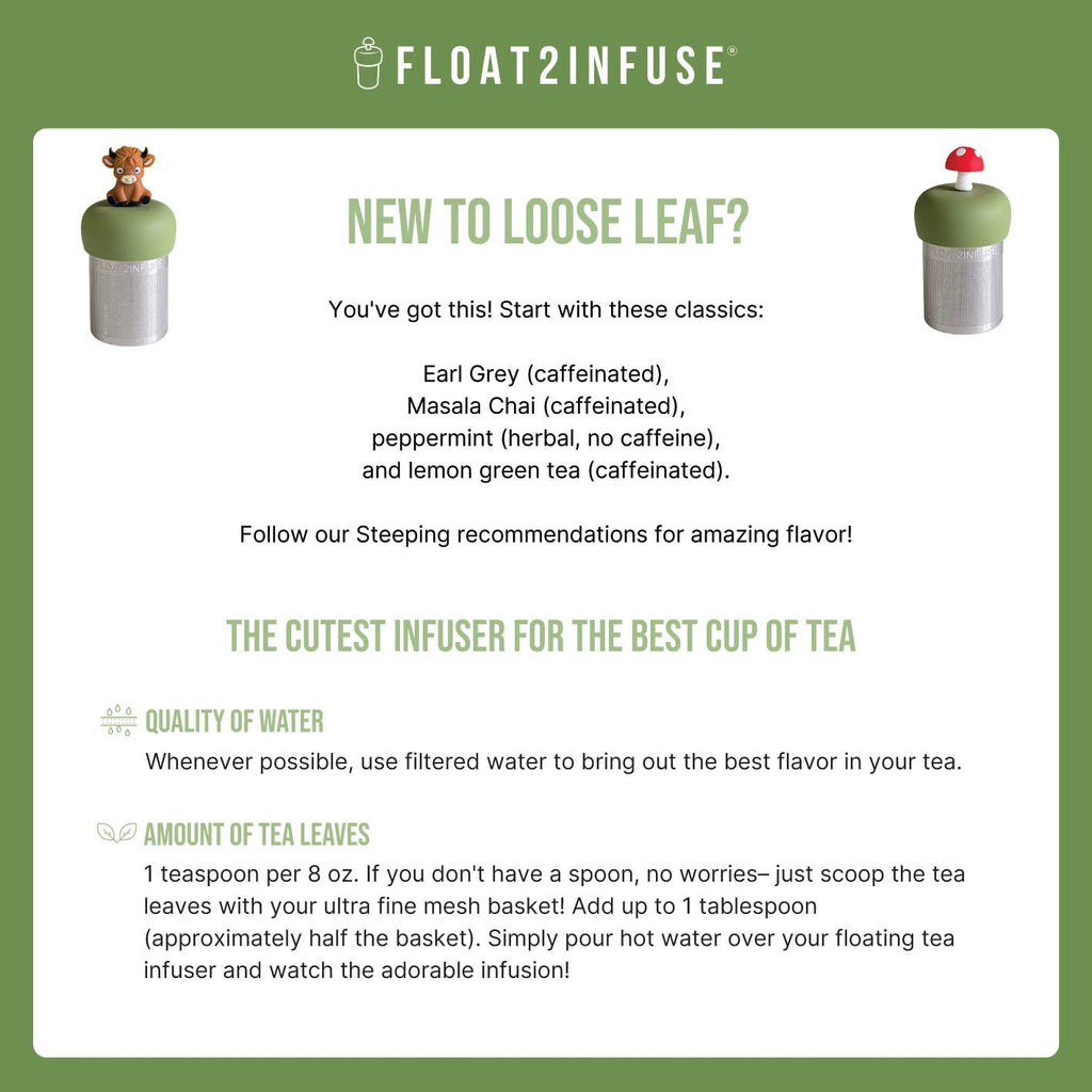 Orange Maple Leaf | Floating Tea Infuser | Brown Base